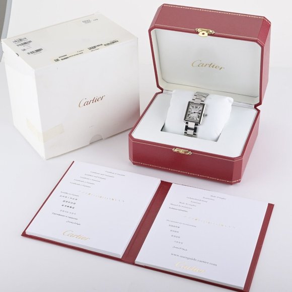 Cartier Tank Solo 3170 24X31mm Stainless Steel Watch W/ Box & Papers - Picture 2 of 9